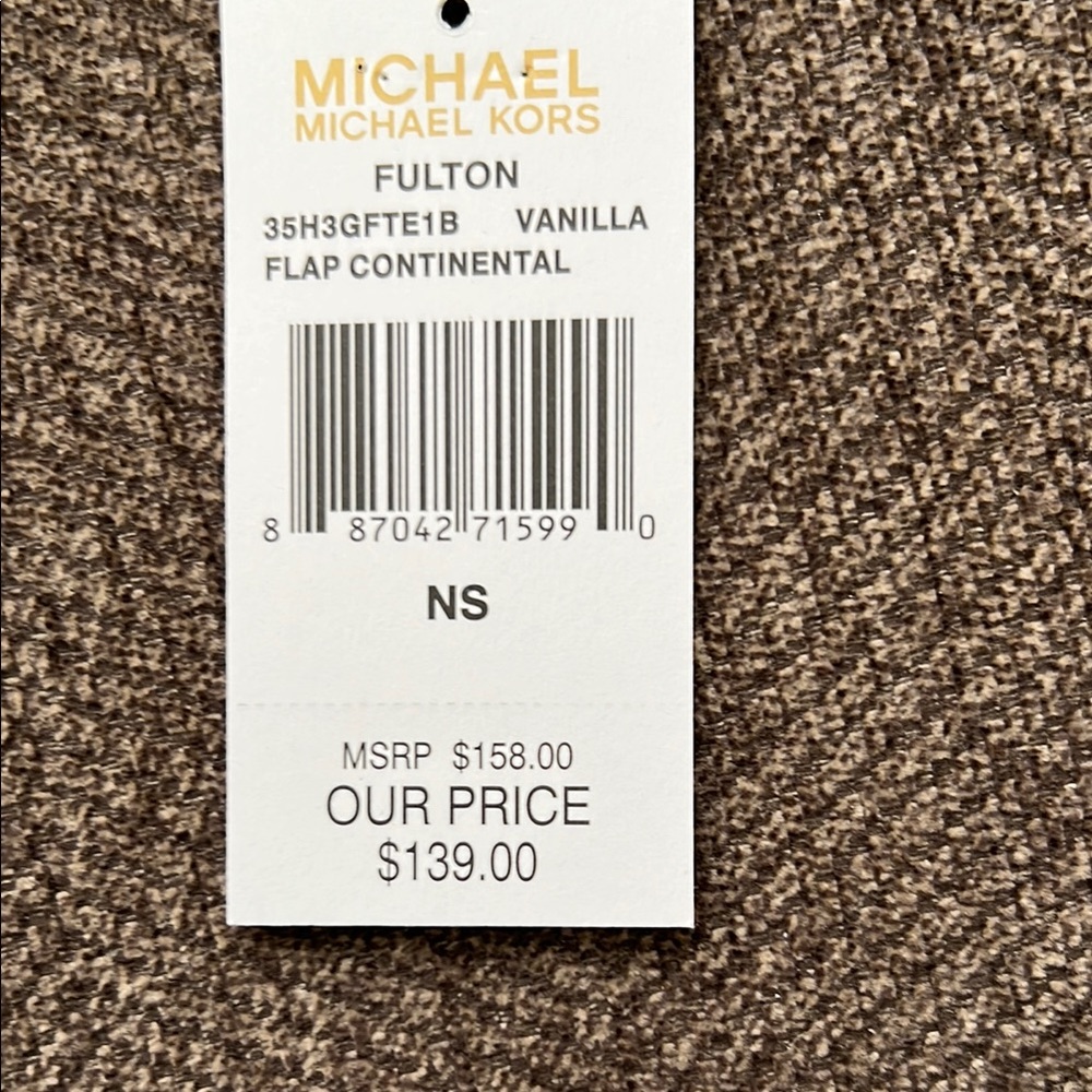 Michael Kors Fulton Flap Continental Wallet Vanilla - Picture 7 of 8